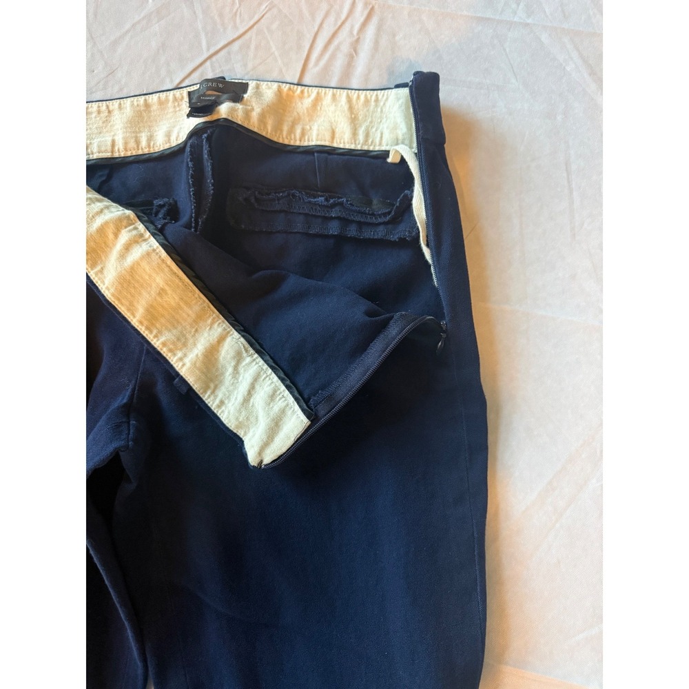 J.Crew Womens Minnie Pants Size 0 Navy Blue Career Office Work Stretch Cropped - Picture 5 of 7